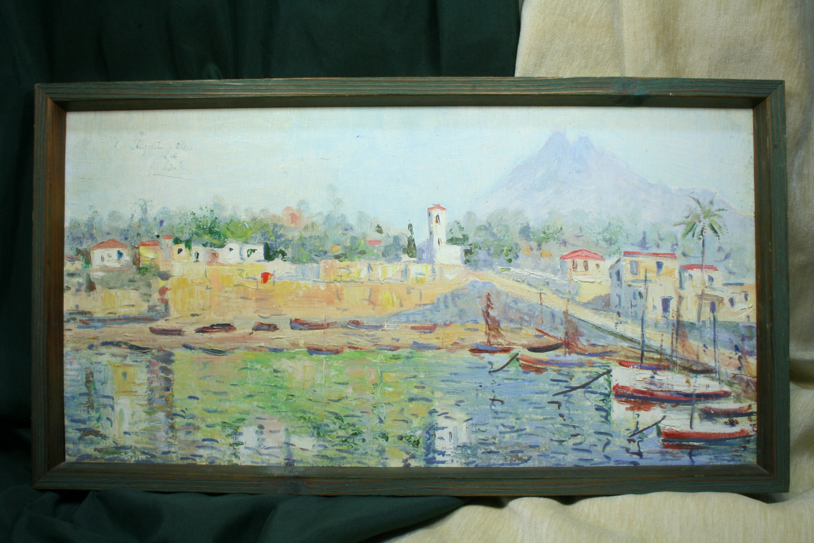 Antiques - COASTAL VILLAGE OIL. S.XX