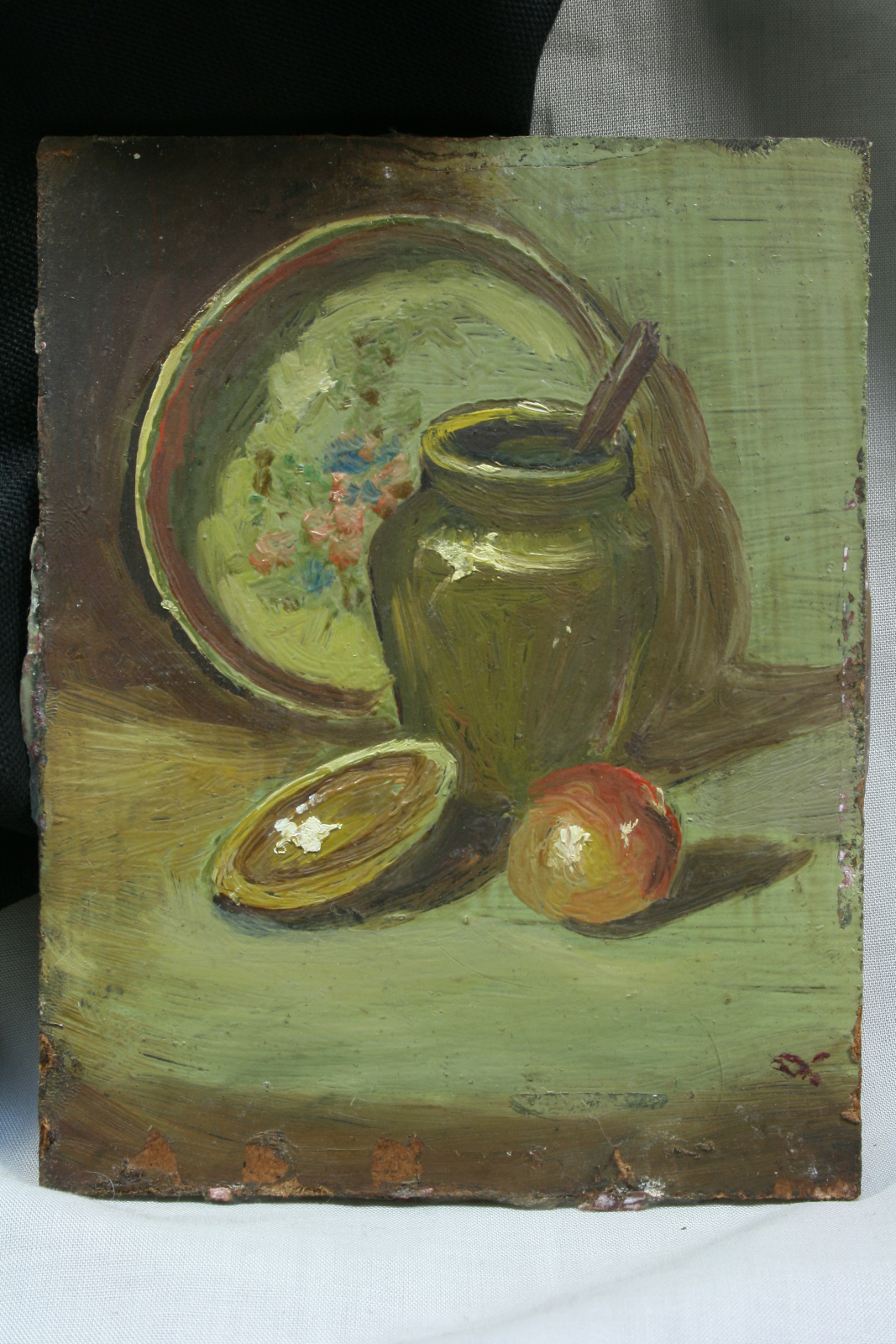 Antiguedades - ÓLEO SOBRE TÁBLEX. BODEGÓN. S.XX.