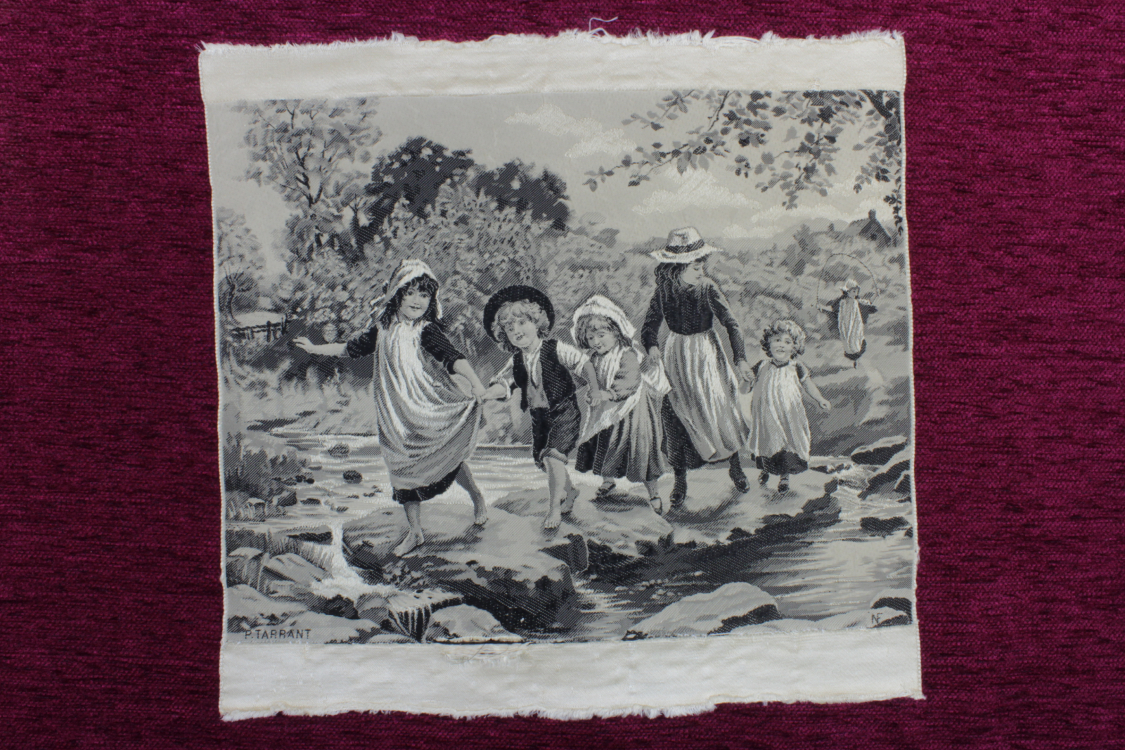 Antiques - SILK MECHANICAL TAPESTRY, RIVER. STEVENGRAPH. NEYREY FRERES. PERCY TAR