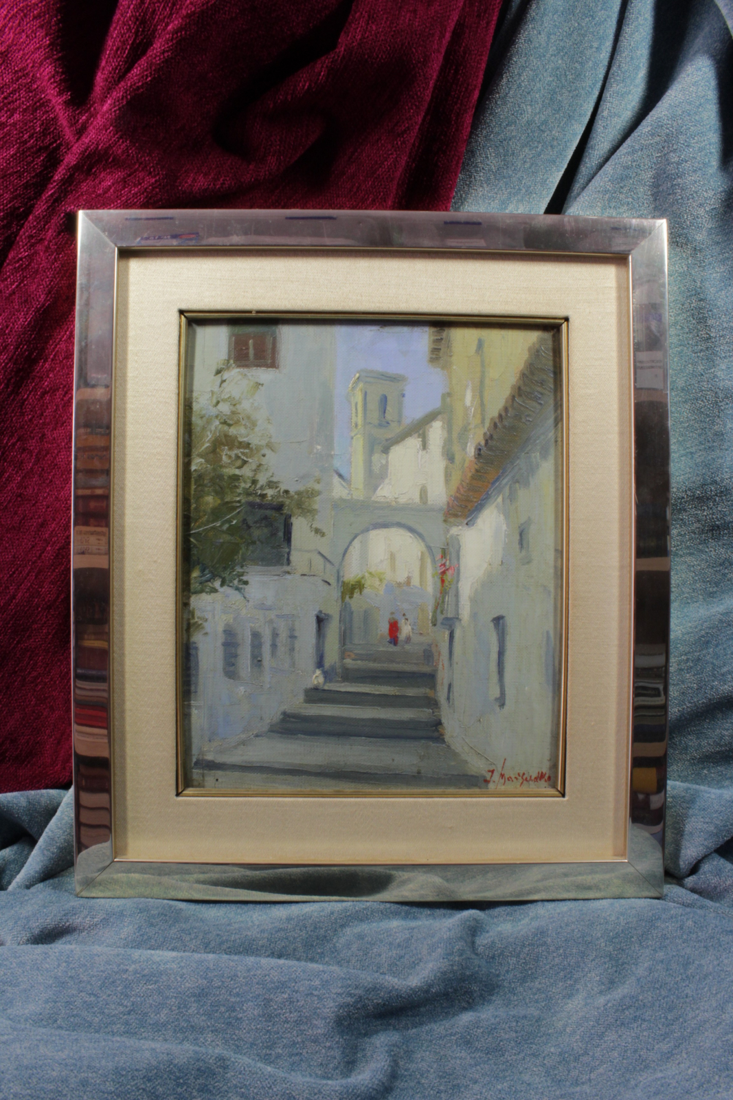 Antiques - OIL MEDITERRANEAN LOCALITY. S.XX