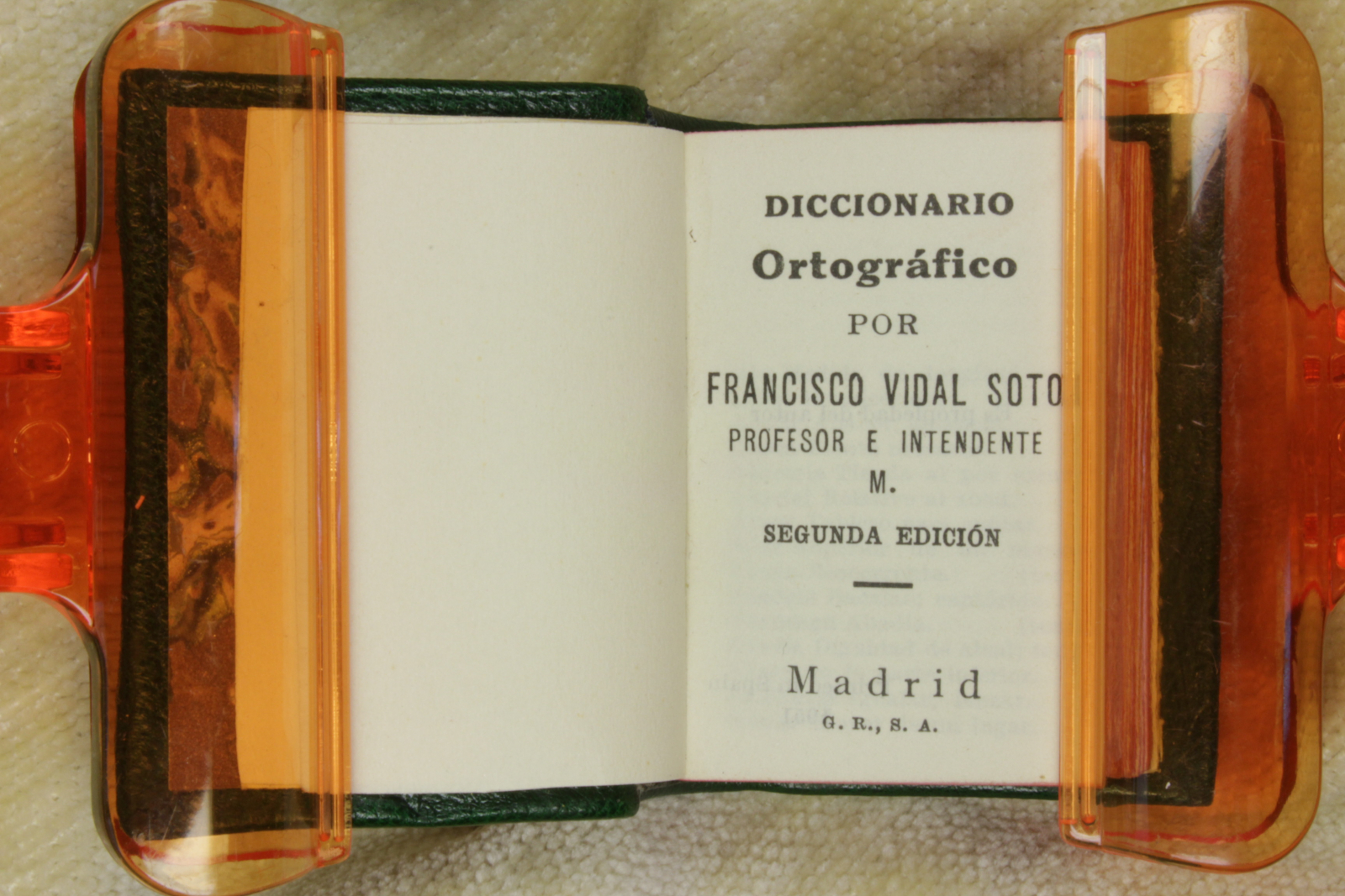 Antiguedades - LIBRO MINIATURA (5CM-10CM) DICCIONARIO ORTOGRÁFICO. VIDAL.