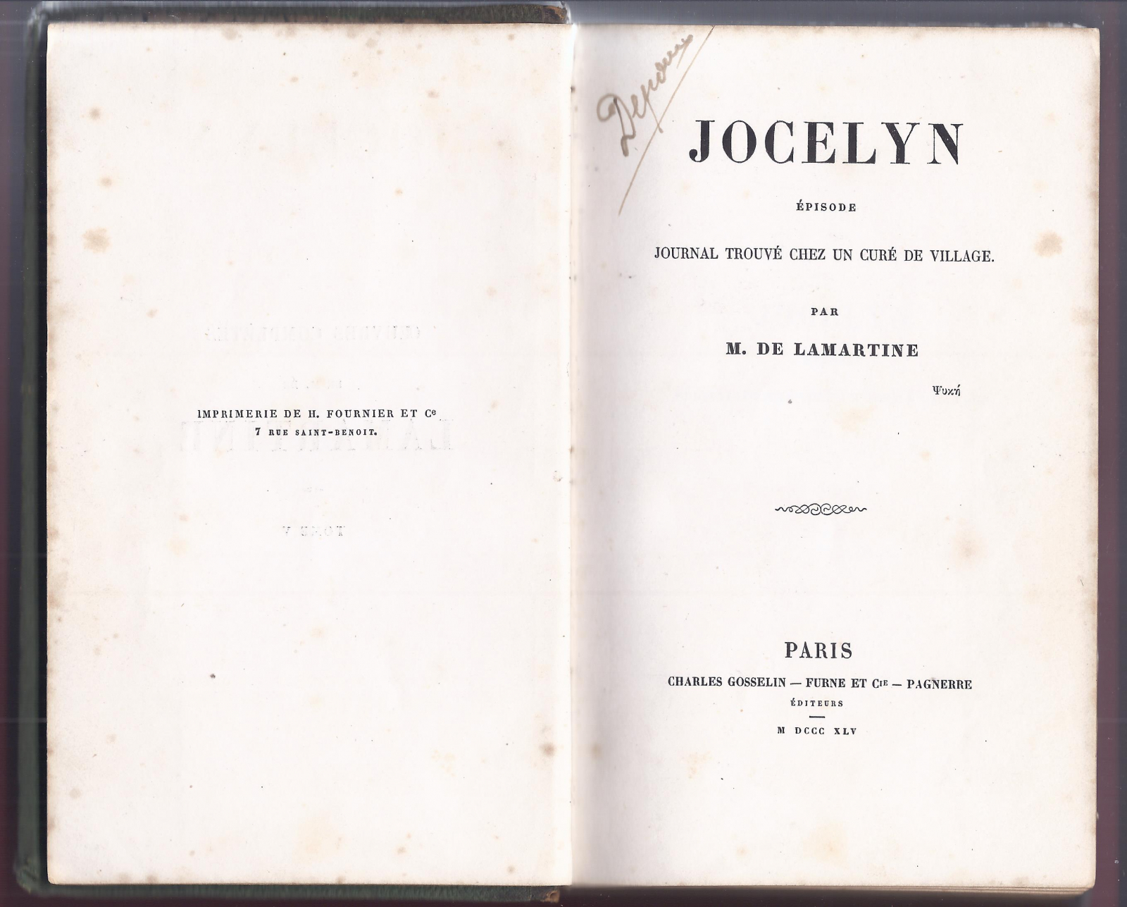 Antiques - BOOK JOCELYN. M. DE LAMARTINE. 1845 (T)