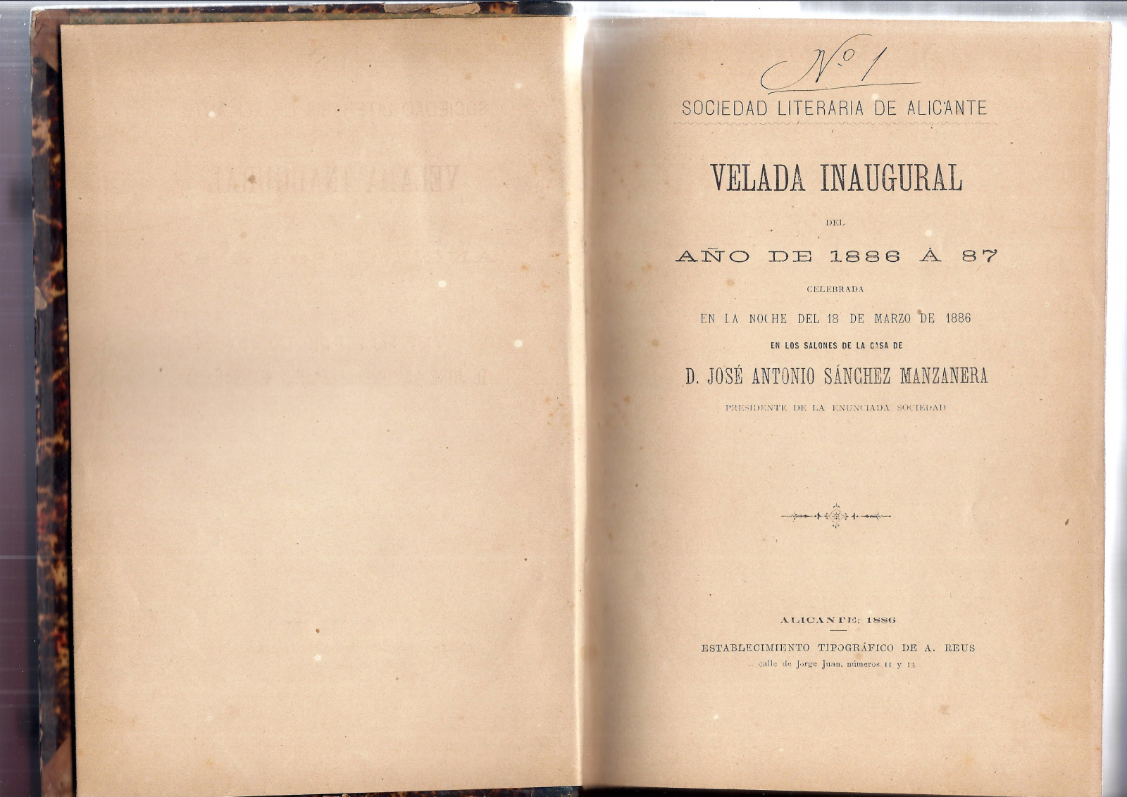 Antiguedades - LIBRO VELADA LITERARIA. SOCIEDAD LITERARIA DE ALICANTE. 7 LIBROS EN UNO (T)