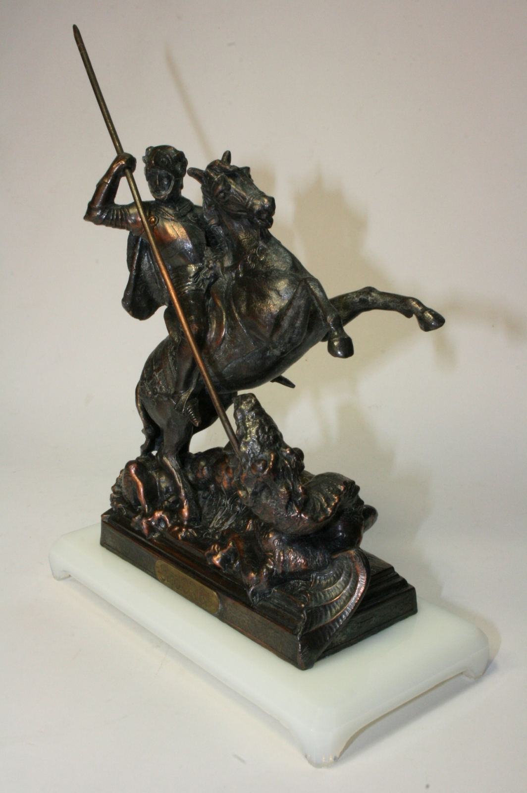 Antiques - SAINT GEORGE BY F. MASVIDAL.  ZAMAK.