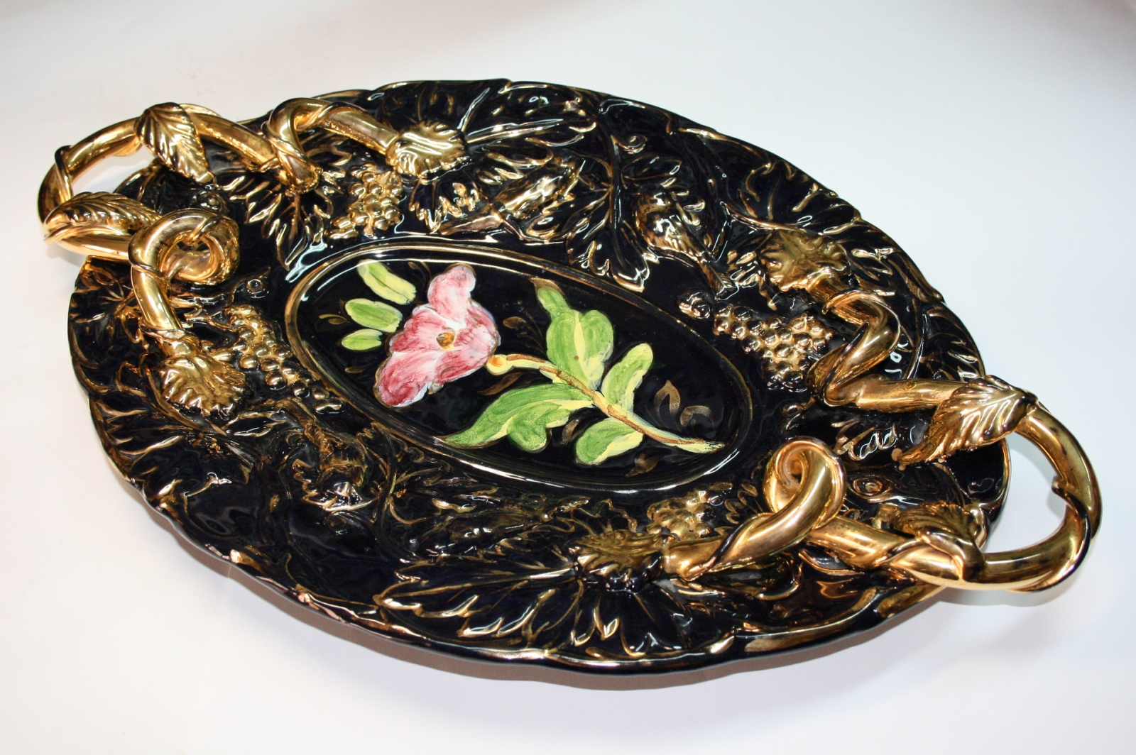 Antiques - MODERN POTTERY TRAY. (T)