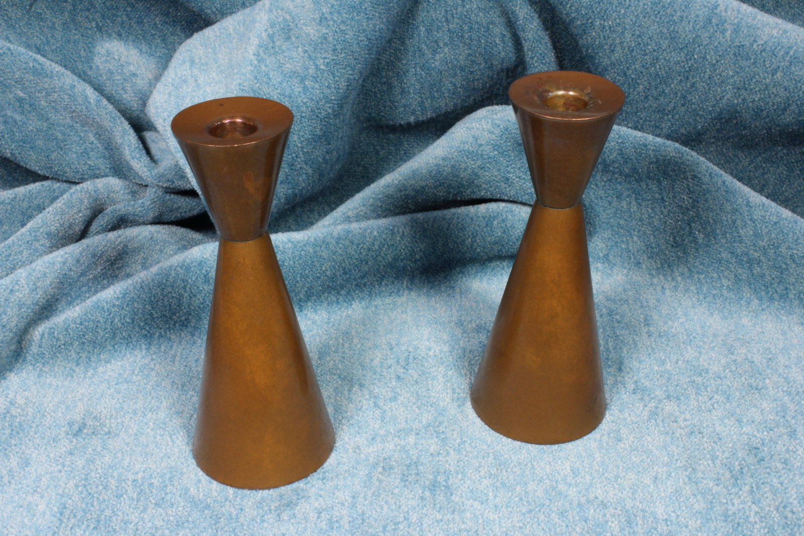 Antiguedades de couple truncated cone candlesticks ernst dragsted