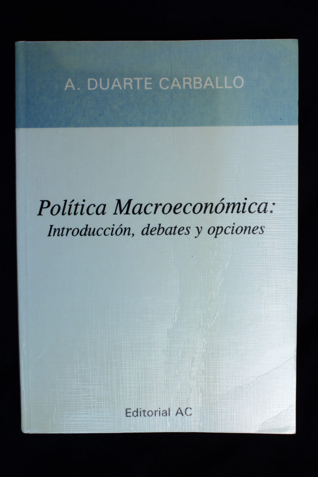 Antiques - MACROECONOMIC POLICY BOOK: INTRODUCTION, DEBATES AND OPTIONS. DUARTE (T)