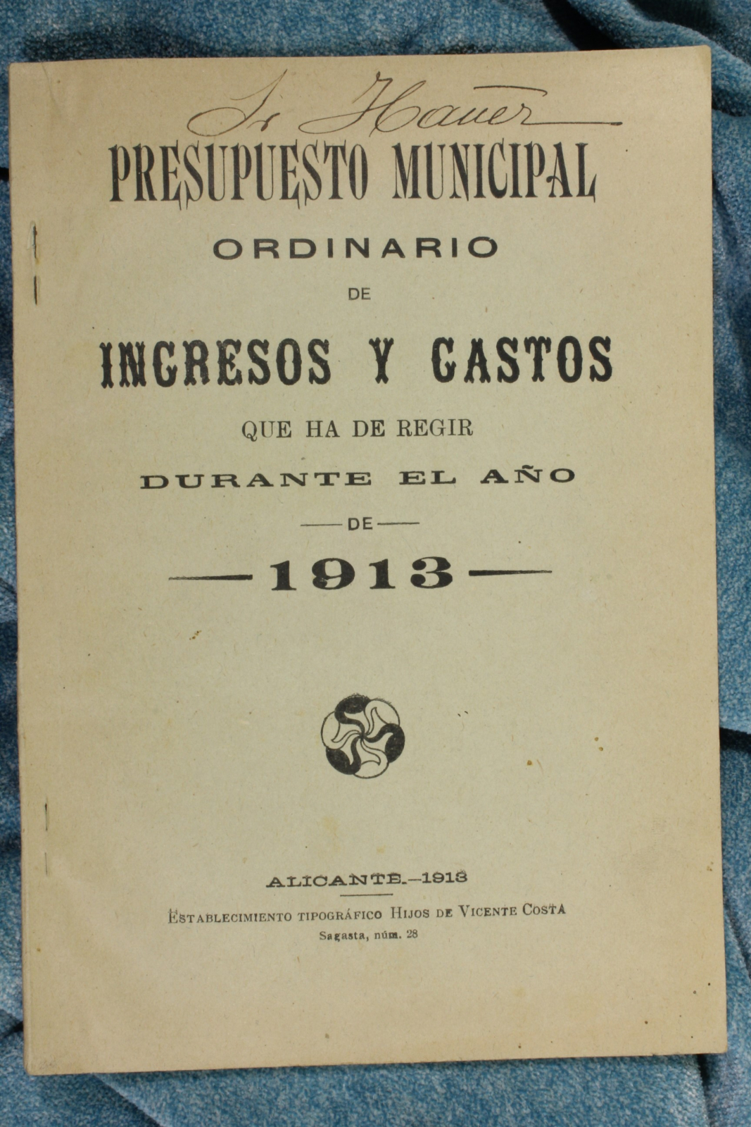Antiguedades - PRESUPUESTO MUNICIPAL ORDINARIO DE INGRESOS Y GASTOS QUE HA DE REGIR