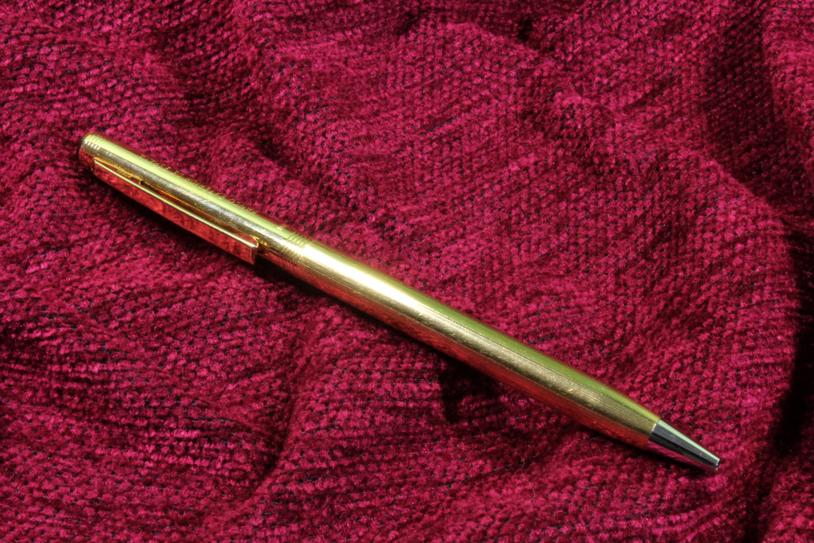Antiguedades de anson pen karatclad hge made in usa 18k gold plated steel