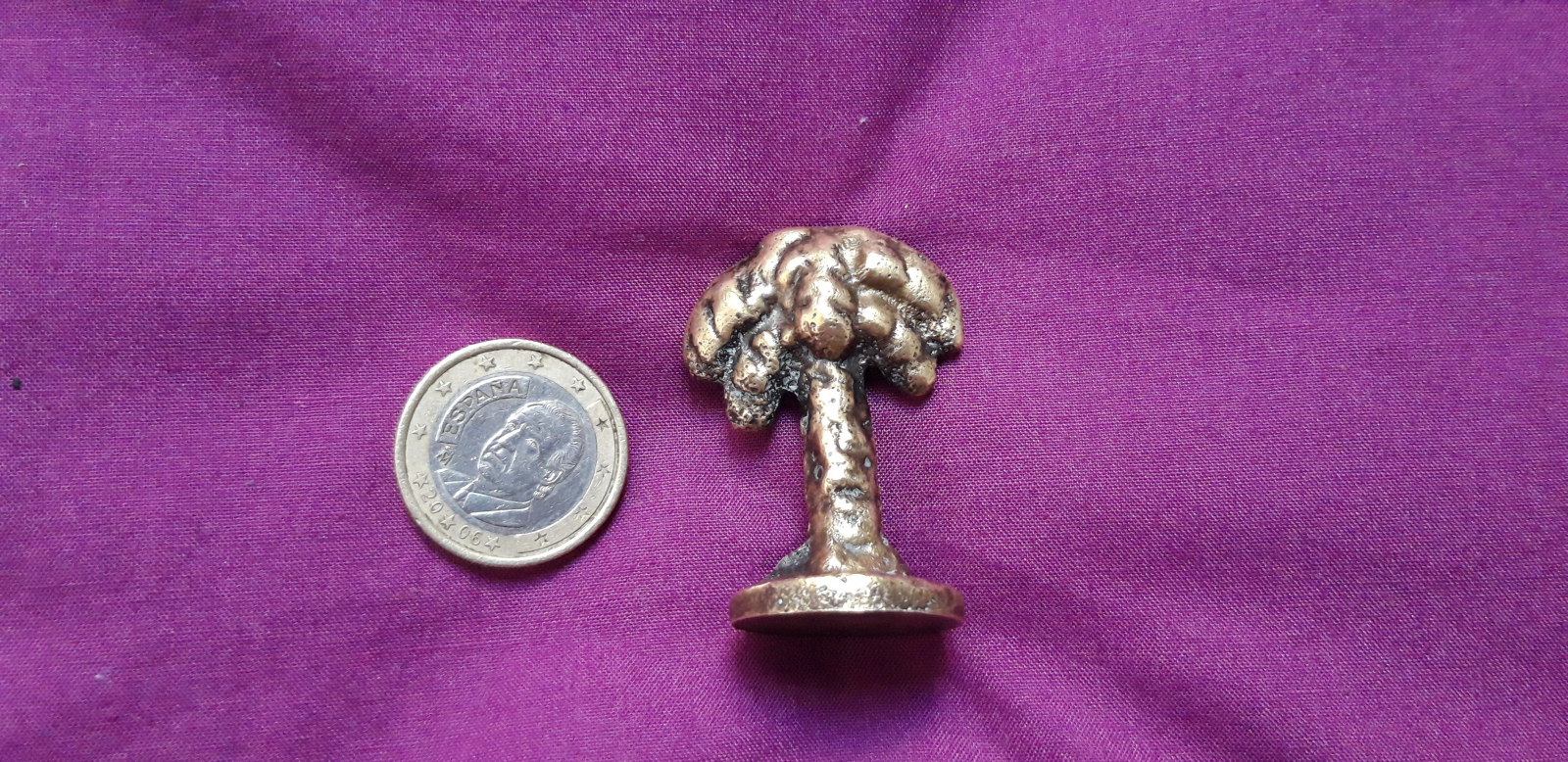 Antiques - SOLID BRONZE PALM. MINIATURE. S.XX