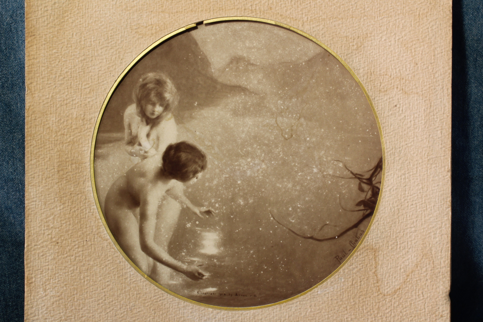 Antiguedades - LITOGRAFÍA. MUJERES BAÑÁNDOSE. P. E. CHABAS. G. BRAUN