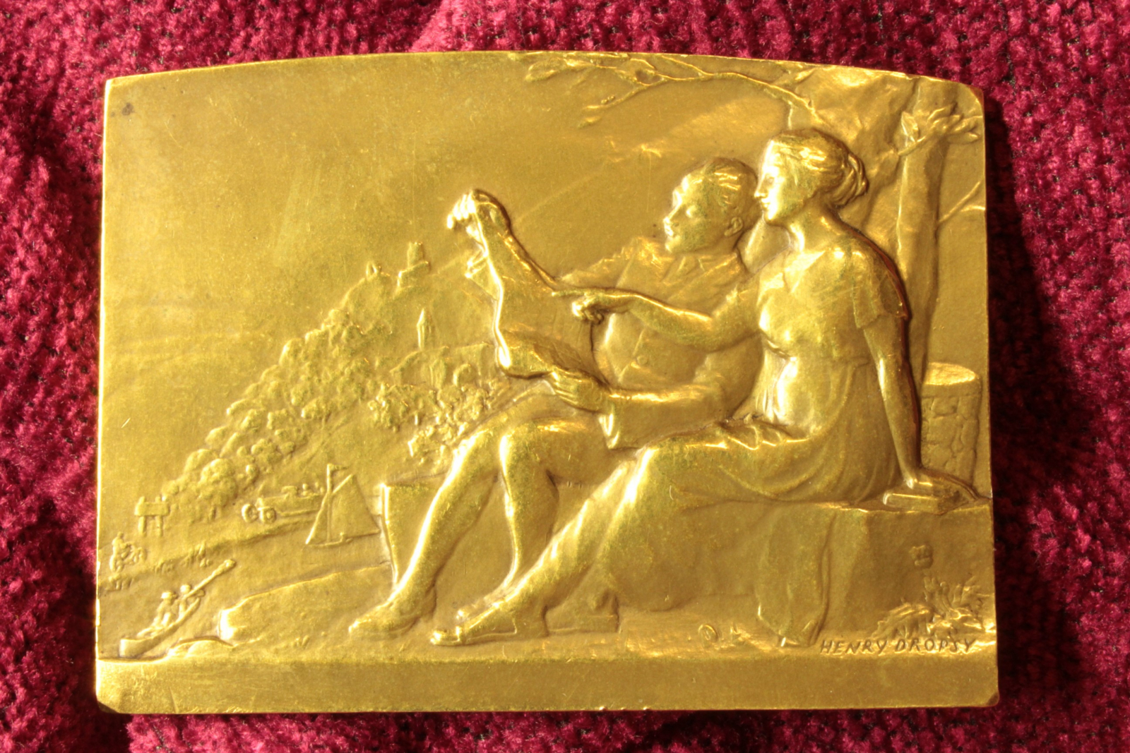 Antiques - TOURING-CLUB DE FRANCE PLAQUE MEDAL. HENRY DROPSY.