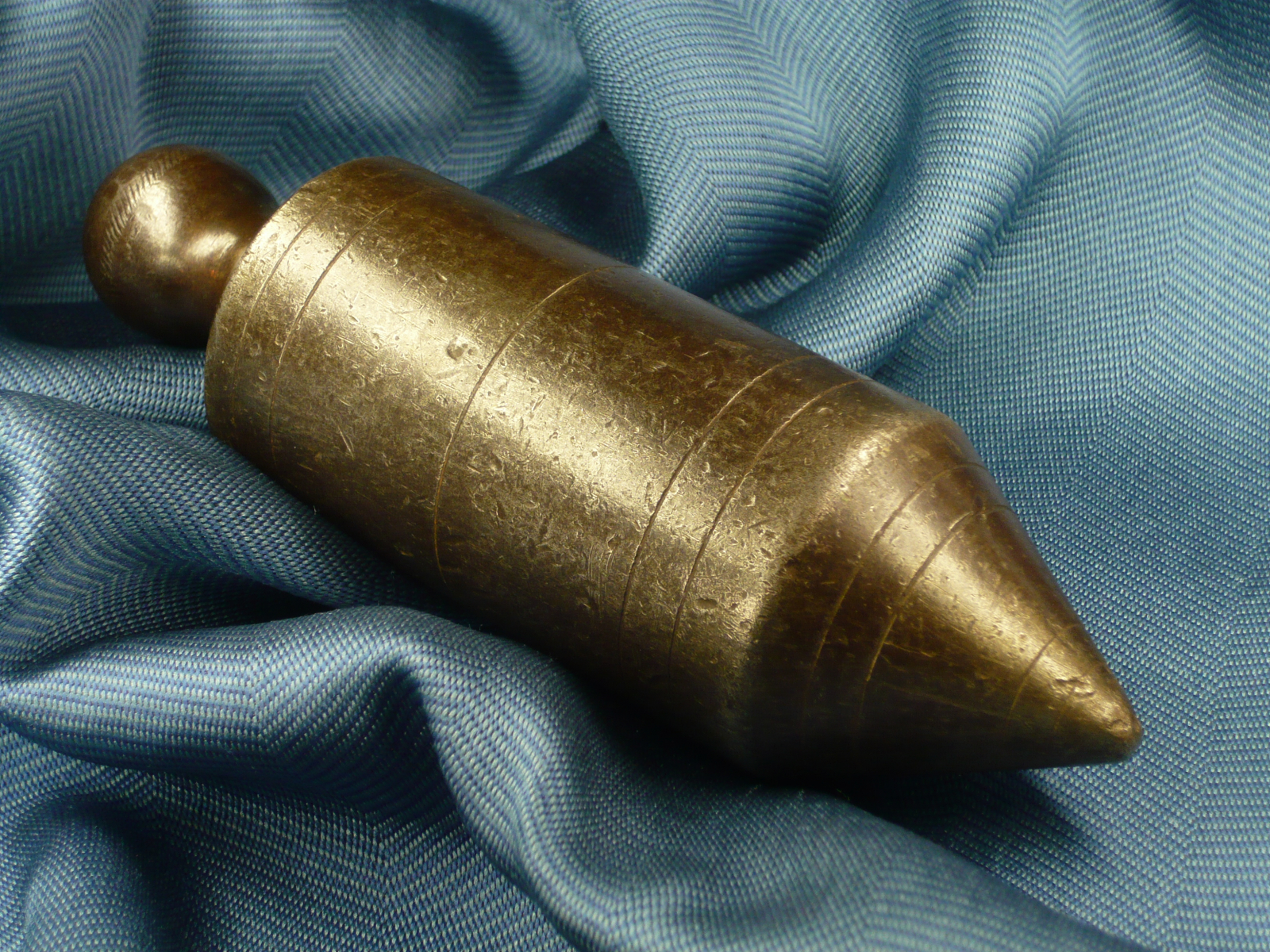 Antiguedades - PLUMB BOB CONSTRUCTION WITHOUT NUT. INITIALS NUMBER.