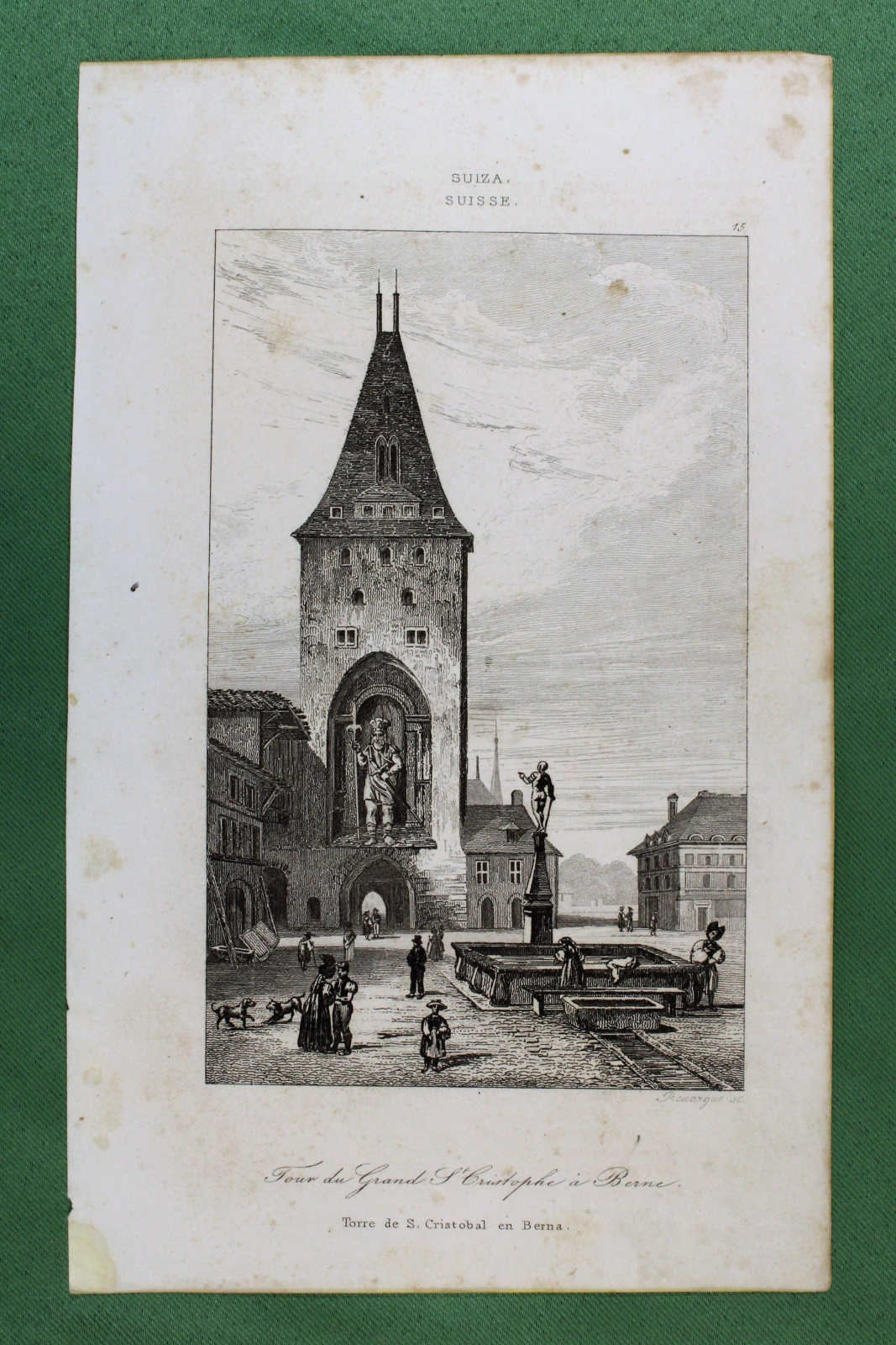 Antiques - ENGRAVING OF ST. CHRISTOPHER