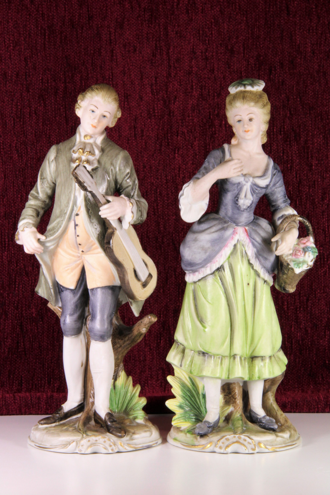 Antiques - PAIR OF POLYCHROME CERAMICS. (T)