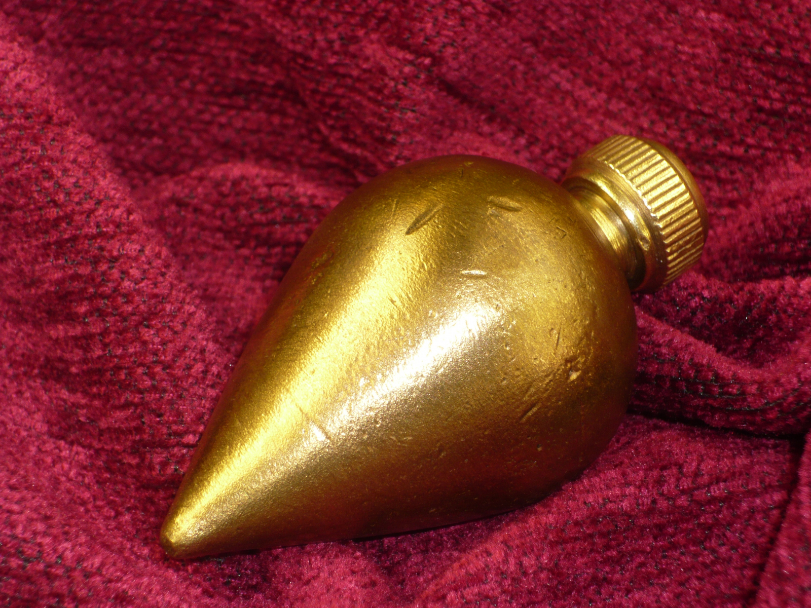Antiques -  PLUMB BOB PEAR CONSTRUCTION. THREADED HEAD. BRONZE (T)