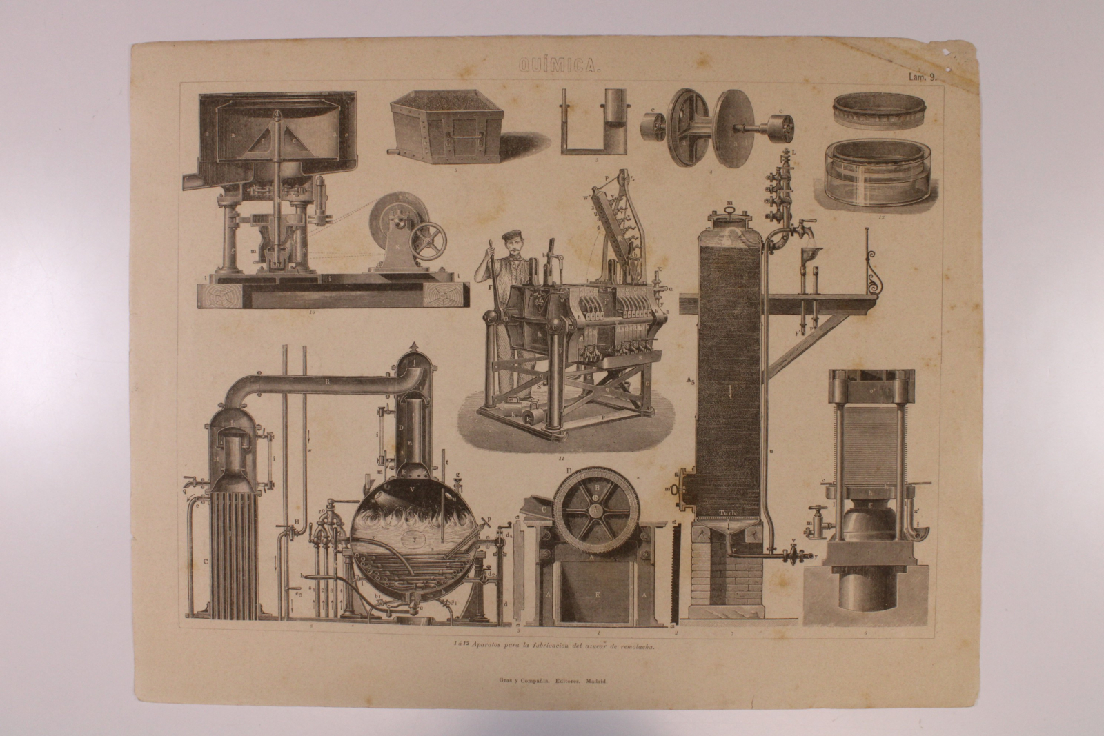 Antiques - ENGRAVING APPARATUS FOR BEET SUGAR MANUFACTURE (T)