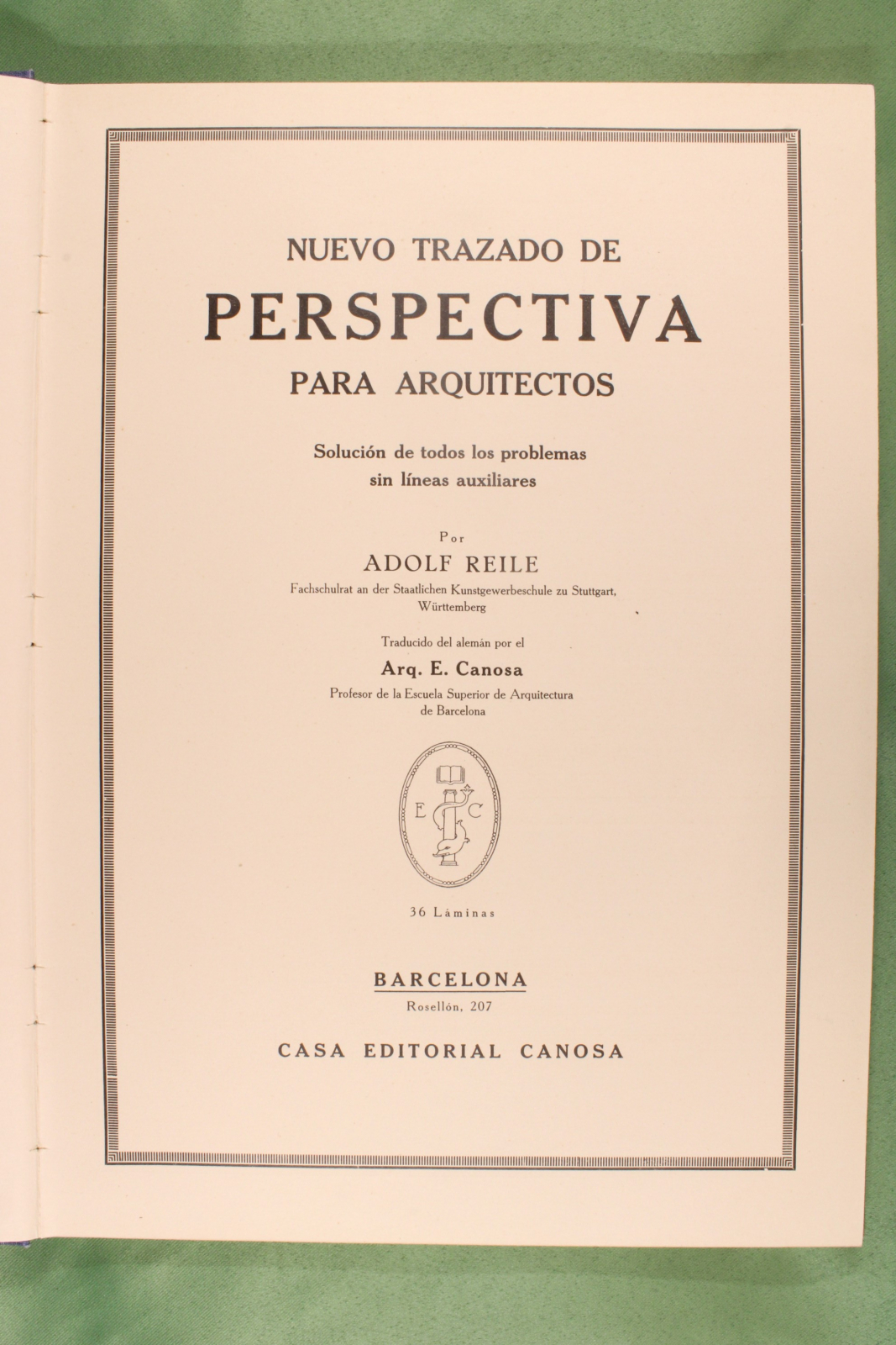 Antiguedades - NUEVO TRAZADO DE PERSPECTIVA PARA ARQUITECTOS. REILE. (T)