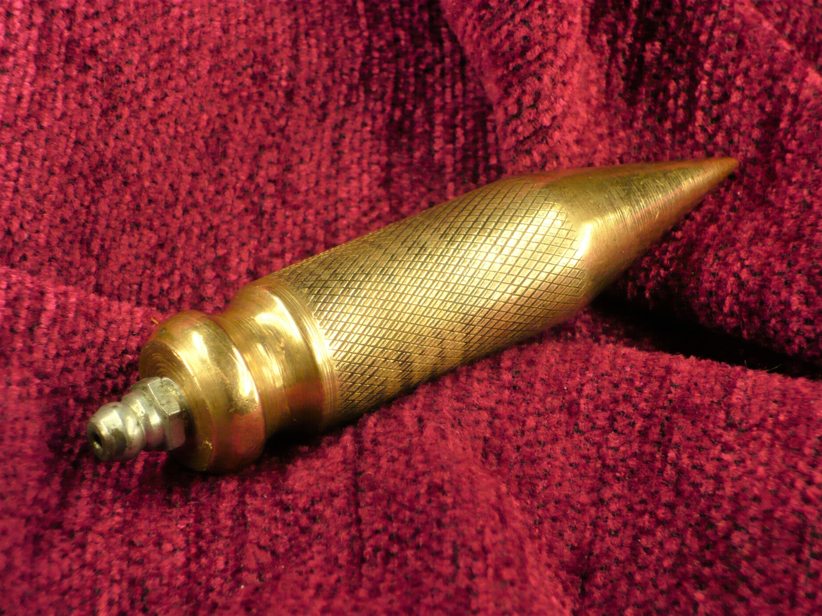 Antiques - BRONZE INSTRUMENTAL PLUMB BOB. TINY THREADED HEAD.