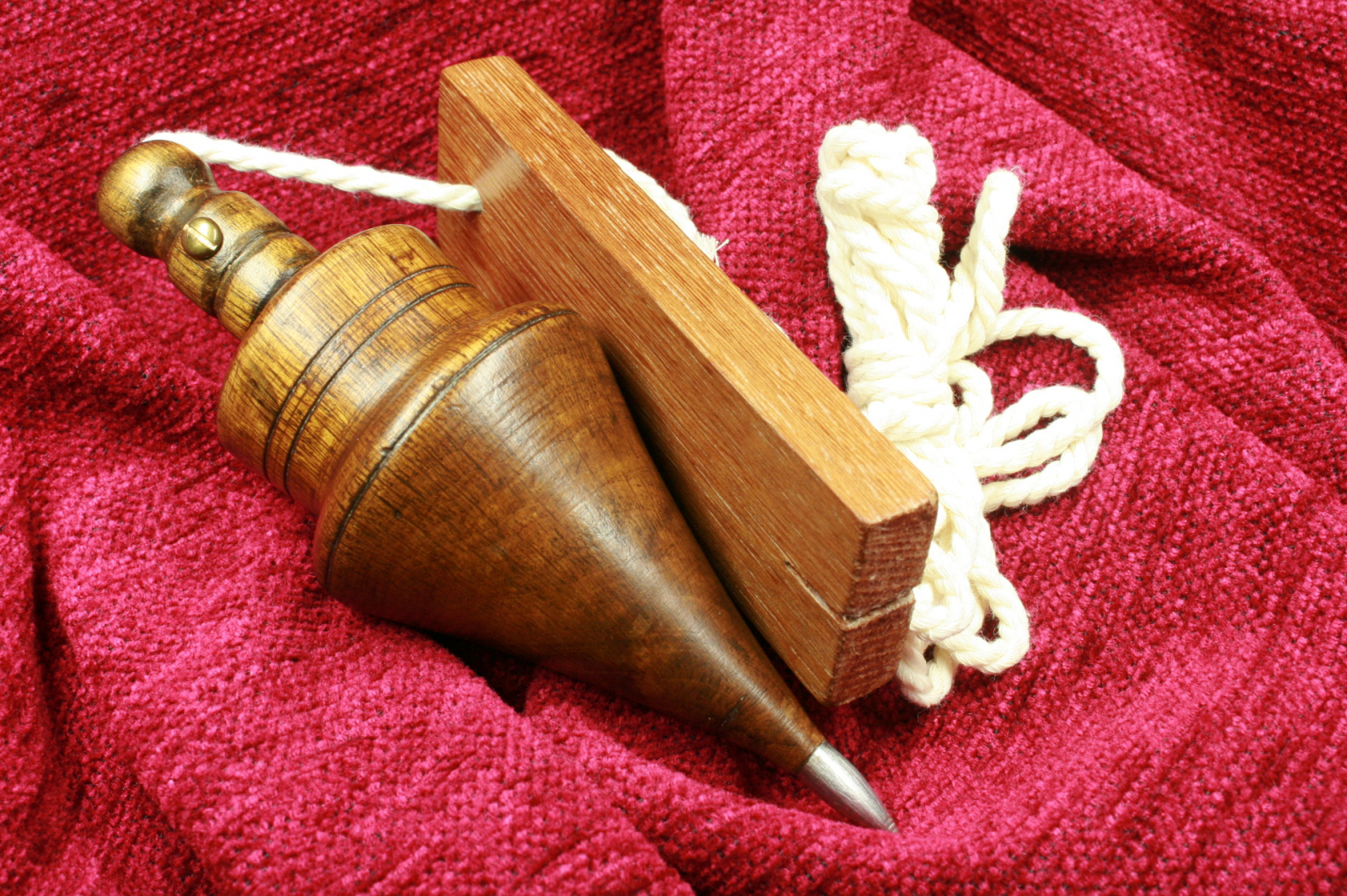 Antiques - DECORATIVE WOODEN PLUMB BOB. 20TH CENTURY (T)
