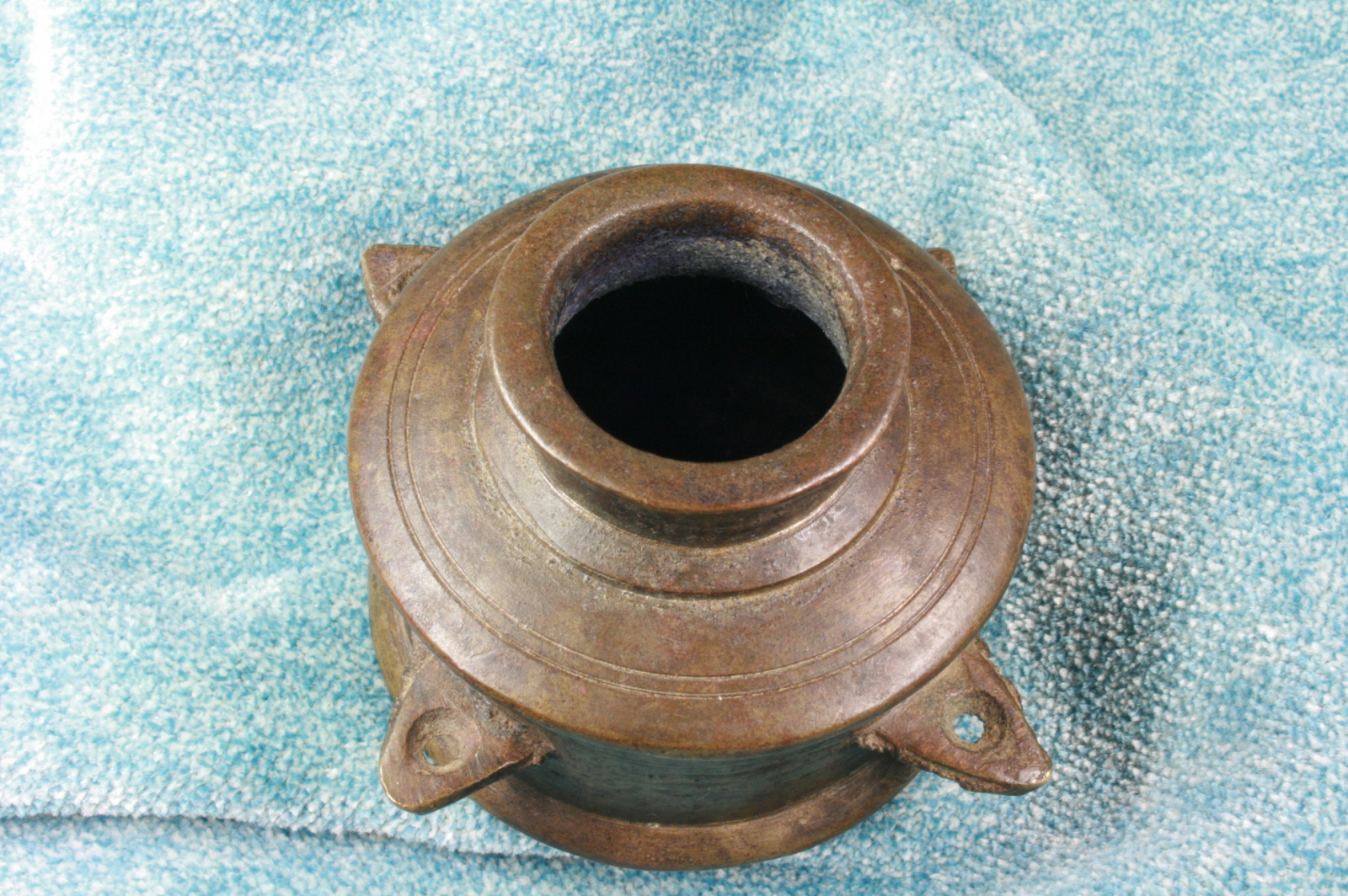 Antiguedades - TINTERO HINDÚ S.XIX. BRONCE. (T)