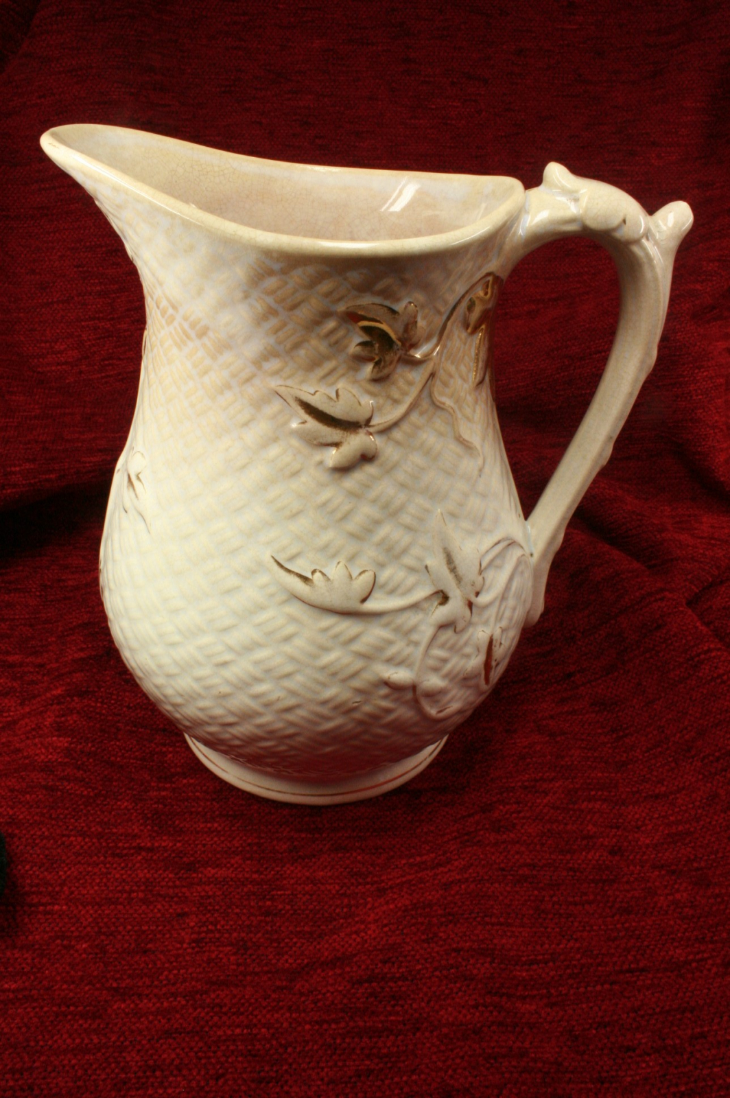 Antiques - EARTHENWARE JUG SARREGUEMINES. FRANCE