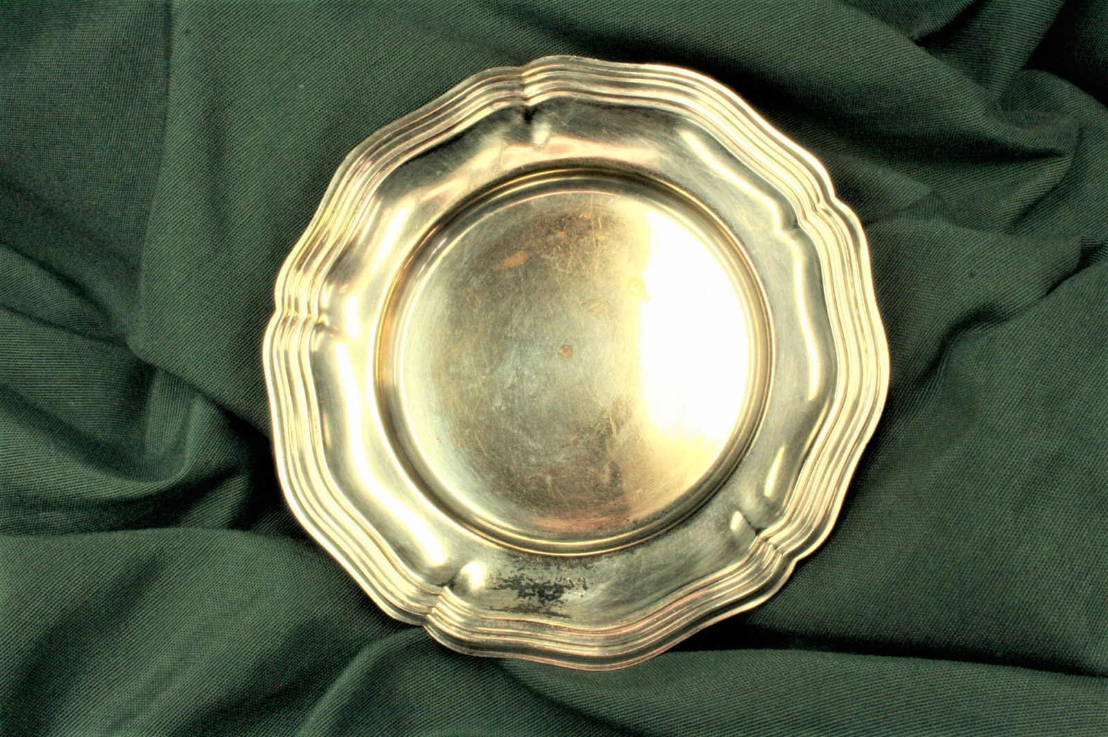 Antiguedades de small alpaca tray nickel silver