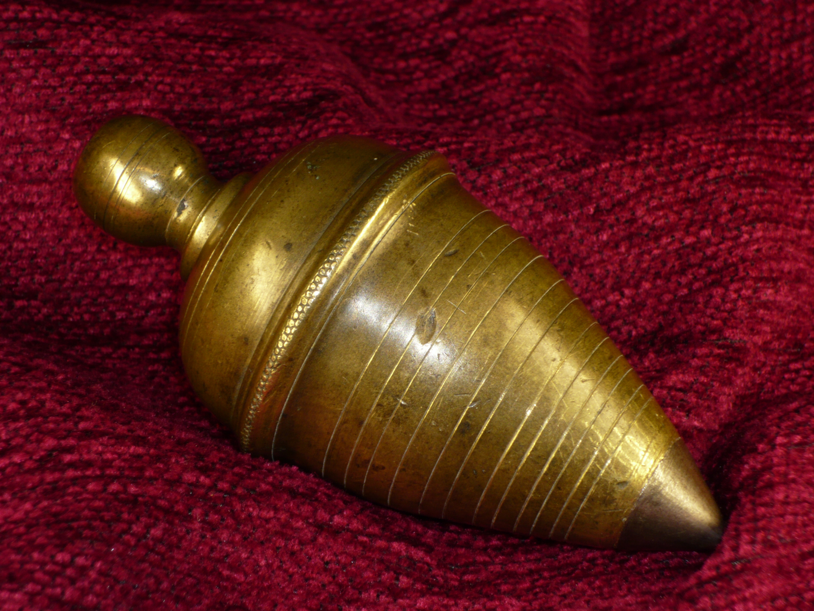 Antiques - RARE INSTRUMENTAL PLUMB BOB. IRON AND BRONZE. 19TH CENTURY.