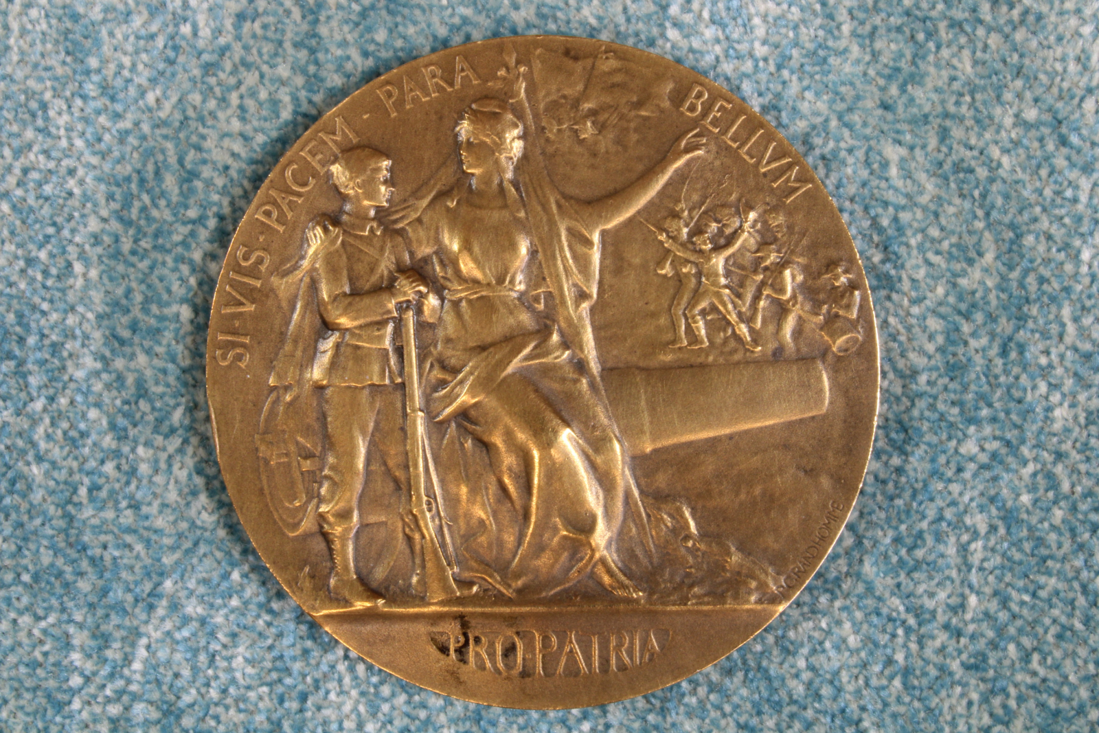Antiques - PRO-PATRIA MEDAL. PAUL GRANDHOMME.