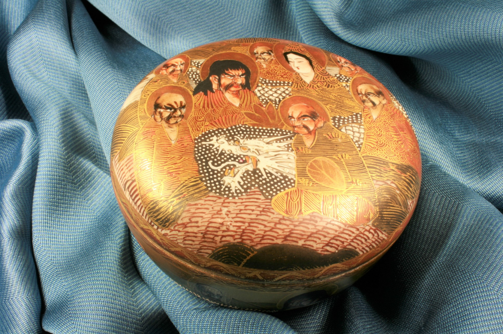 Antiques - SATSUMA MEIJI BOX. 19TH CENTURY (T)