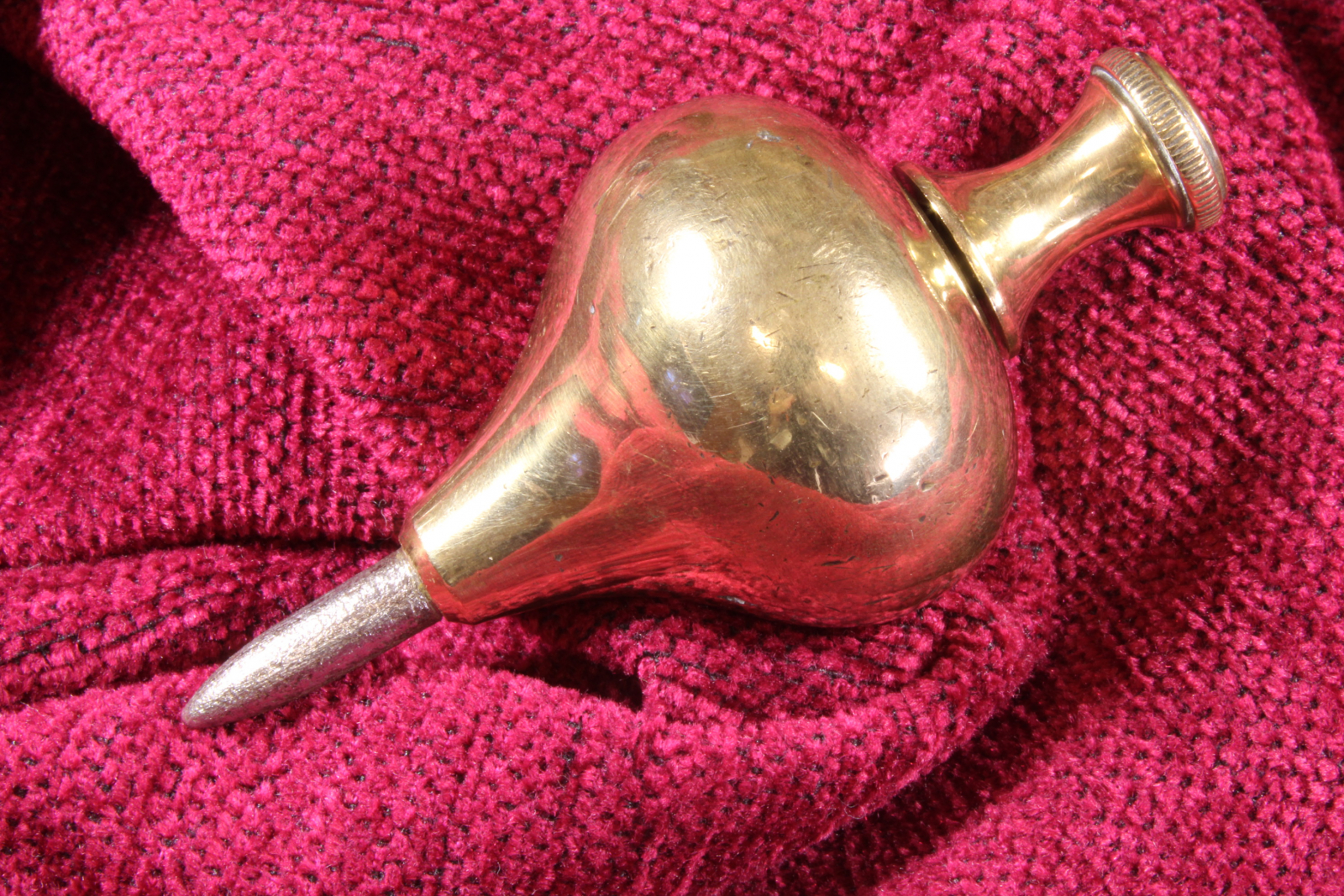 Antiques - INSTRUMENTAL PLUMB BOB WITH CONTRAST. IRON AND BRONZE.