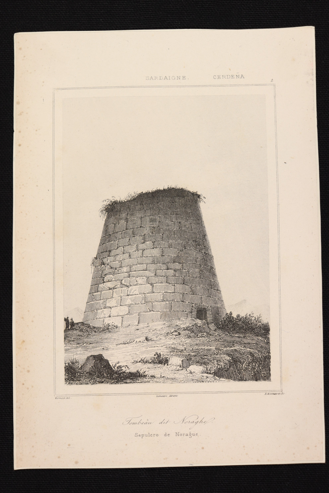 Antiques - ENGRAVING SEPULCHRE OF NORAGUE. SARDINIA