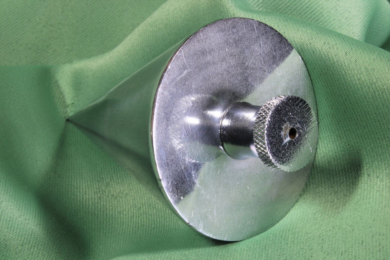 Antiguedades de instrumental nickelplated iron plumb bob