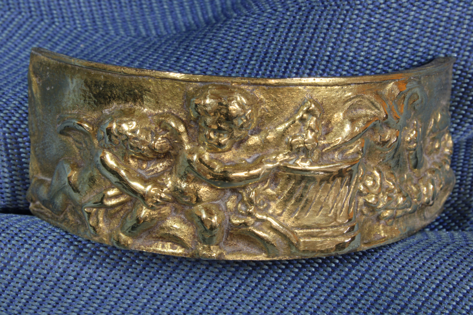 Antiques - BRONZE ANGELS WALL LAMP. MODERNIST PLATE. S.XIX
