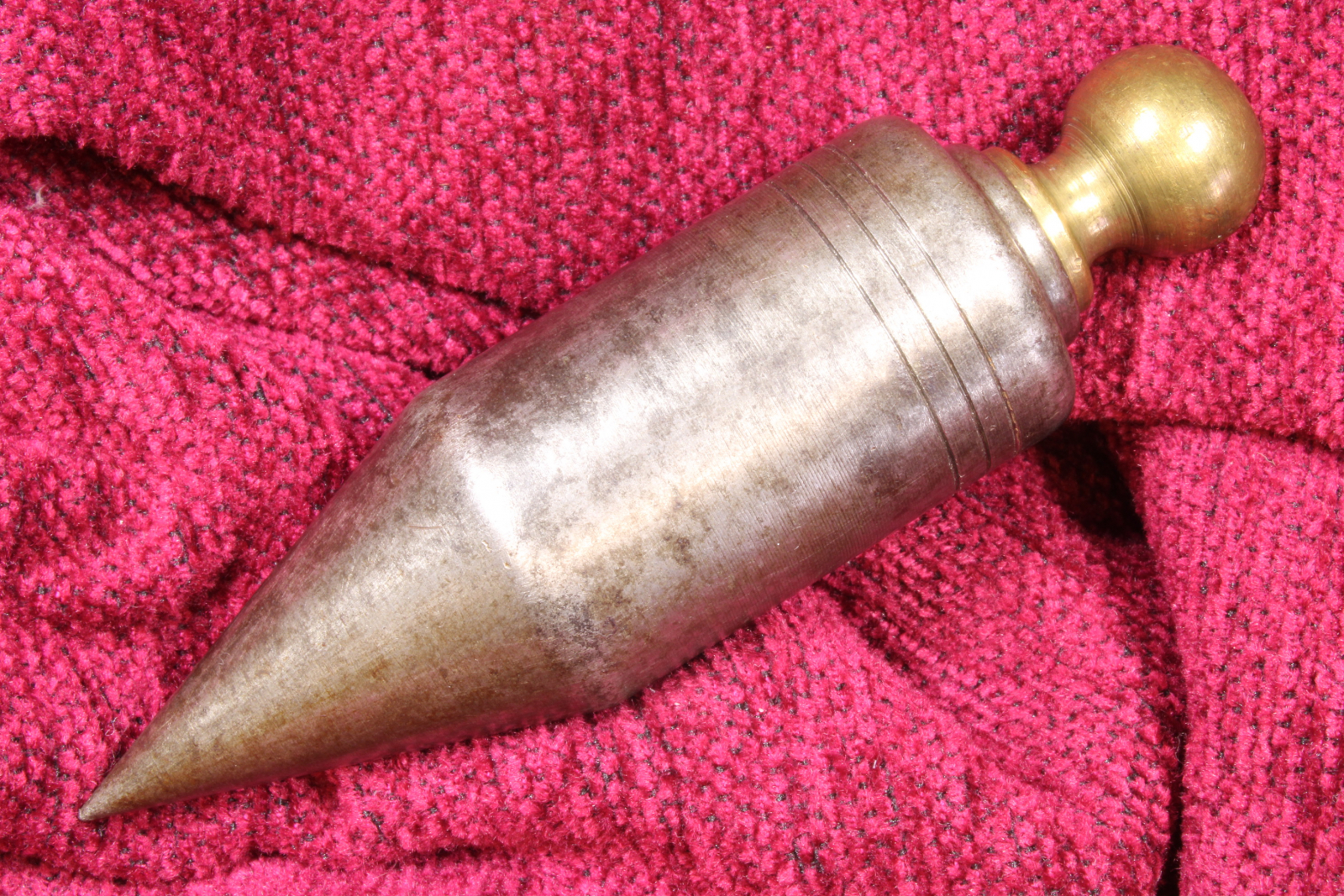 Antiguedades de instrumental iron plumb bob 20th century