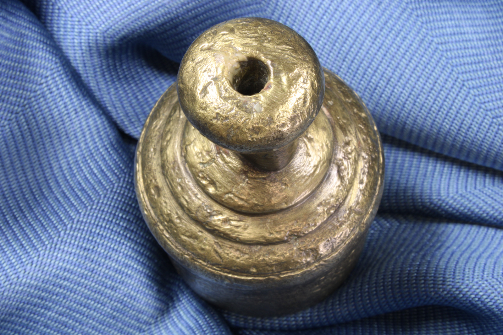 Antiques - PLUMB BOB BRONZE CONSTRUCTION. RARE. S.XVII