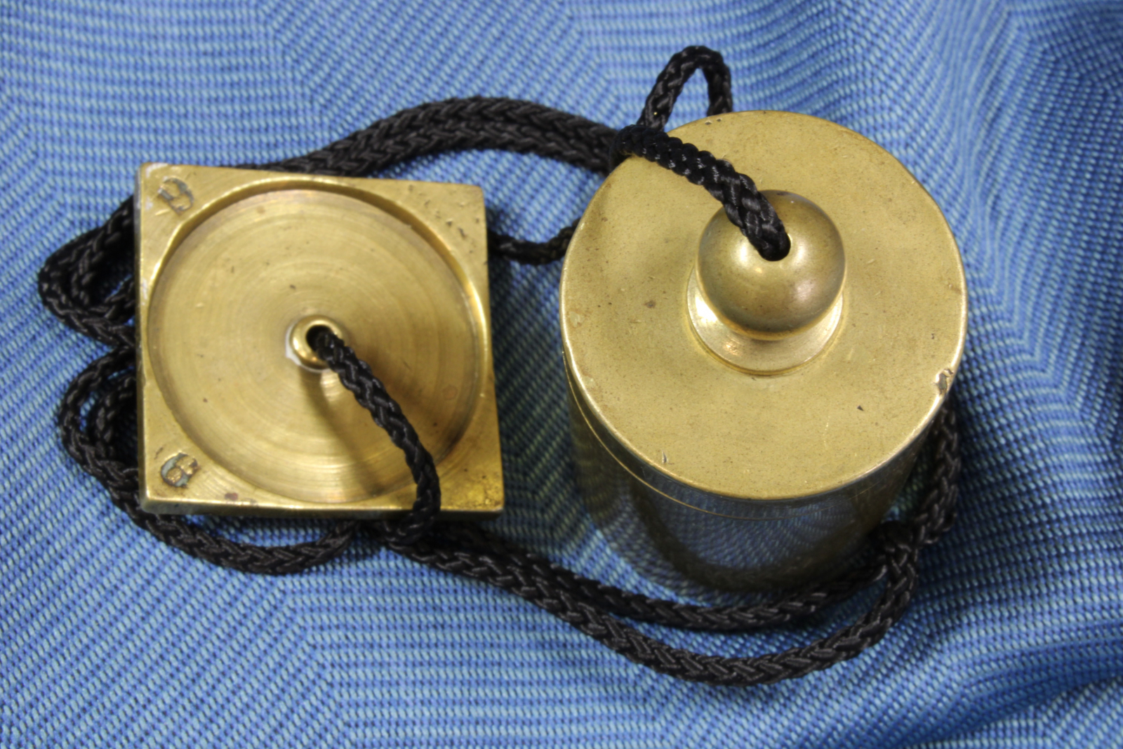 Antiguedades de instrumental plumb bob and construction bronze