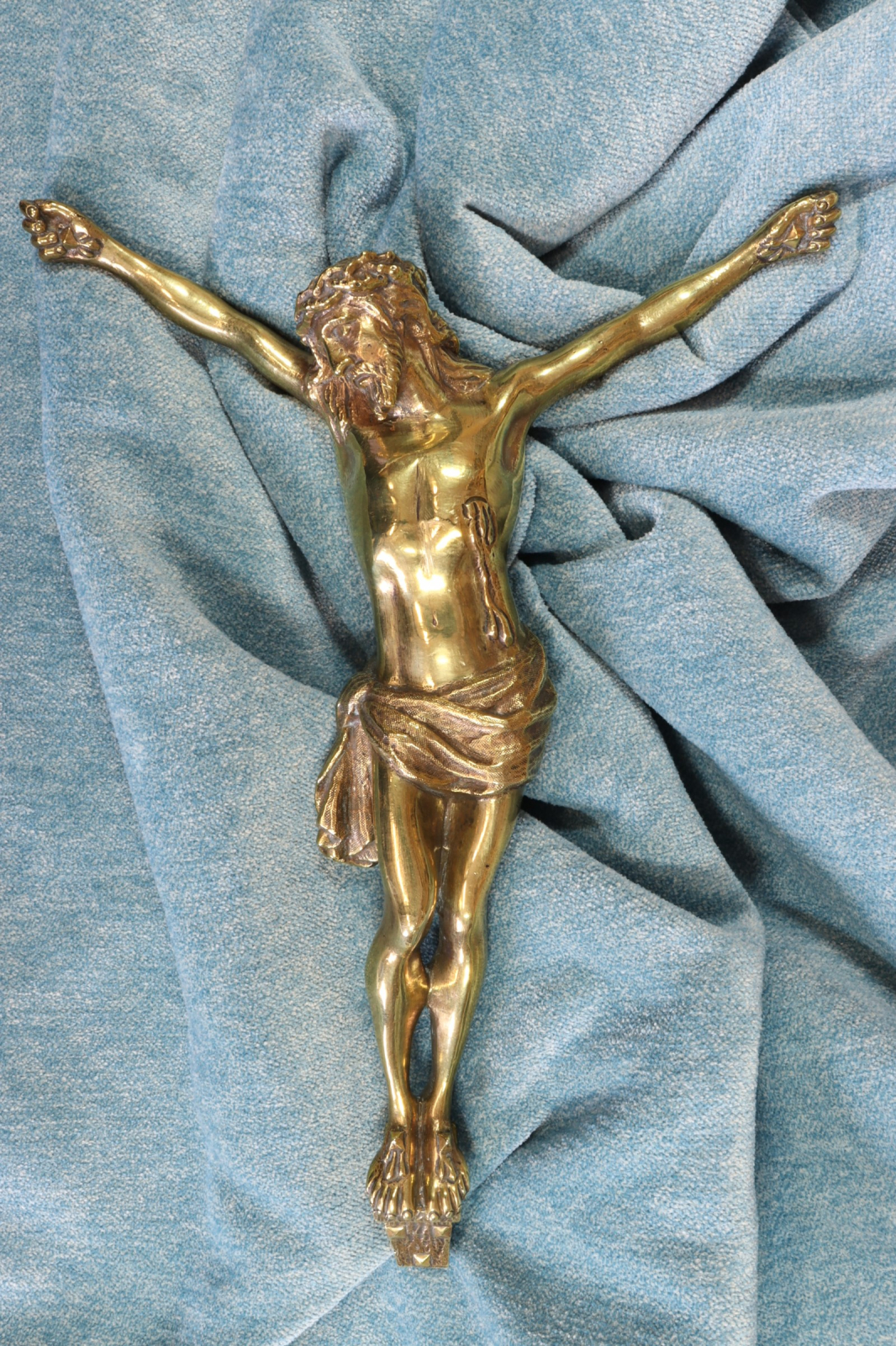 Antiques - SOLID BRONZE CHRIST. WITH BRACKET. S.XX