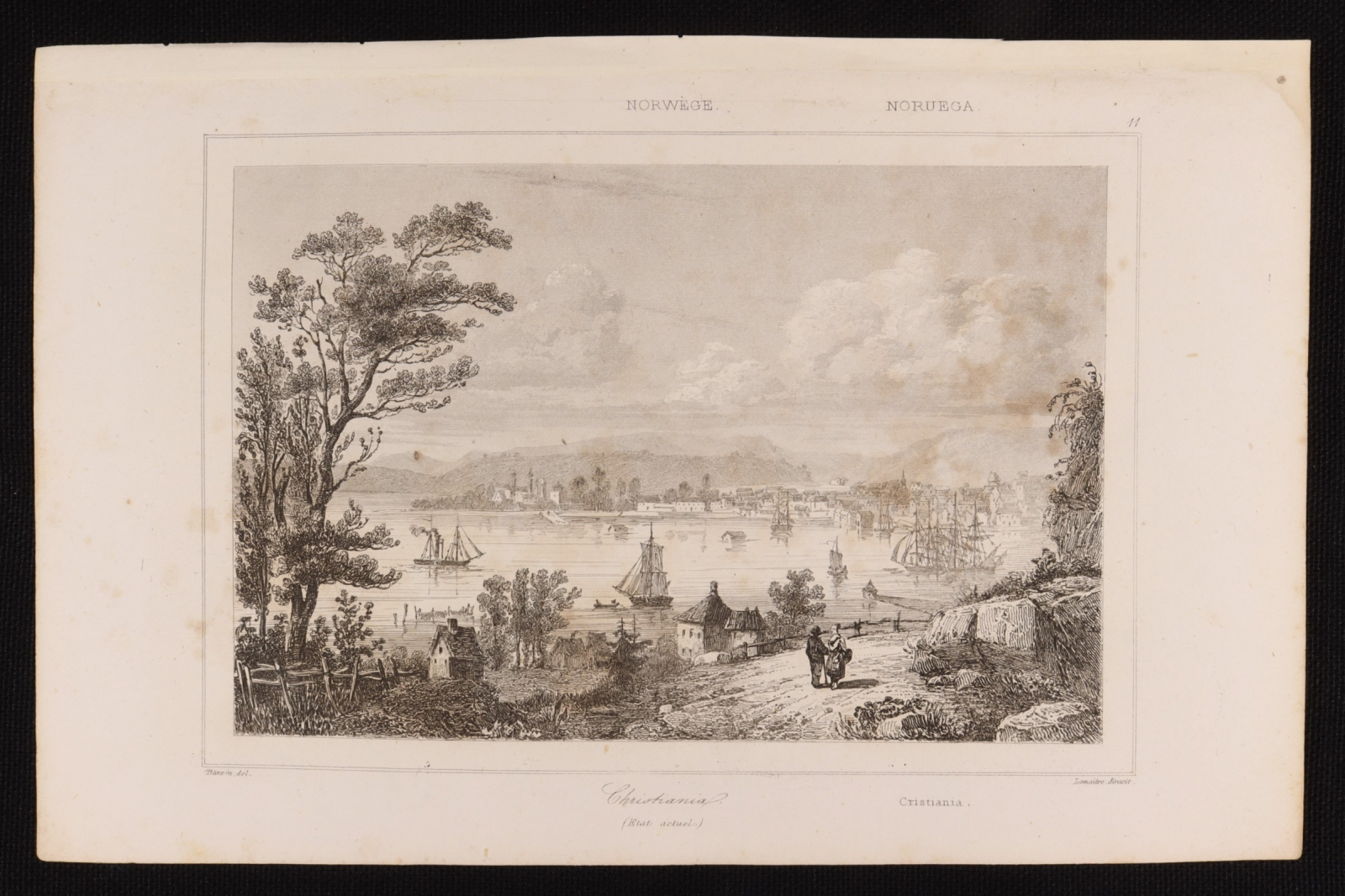 Antiques - ENGRAVING CRISTIANIA (CHRISTIANIA). NORWAY.