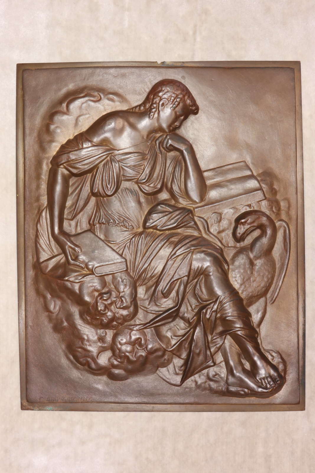 Antiguedades - PLACA SAN JUAN ALTORRELIEVE F. BARBEDIENNE