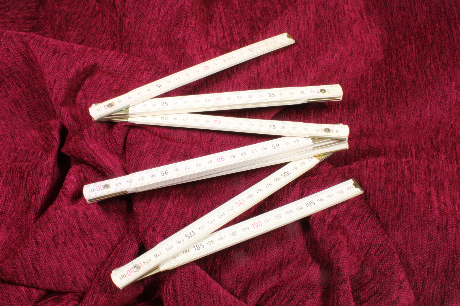 Antiguedades de folding wooden ruler 2 m