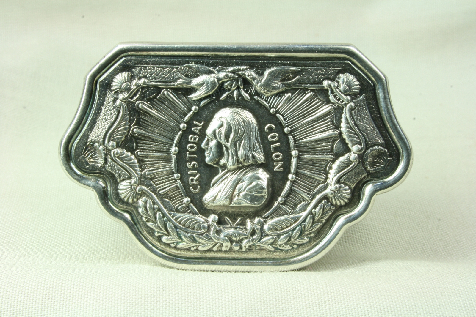 Antiguedades de silver box pillbox