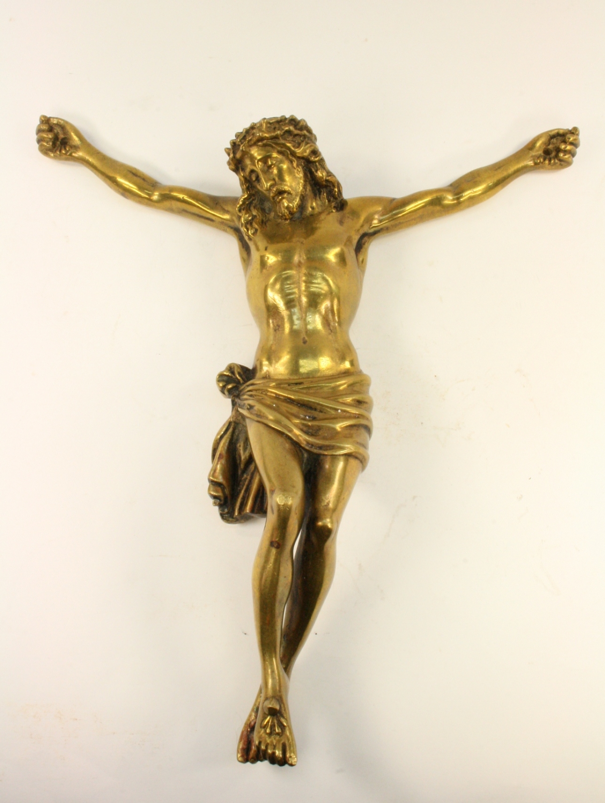 Antiguedades - CRISTO DE BRONCE HUECO. S.XIX (T)