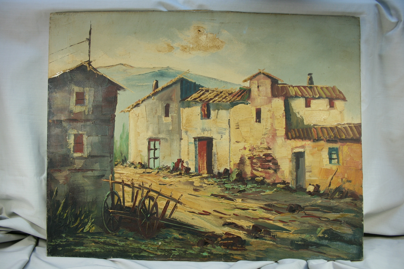 Antiguedades - PINTURA AL ÓLEO. CUADRO. S.XX. POSIBLE SIMARRO. CARRO. (T)