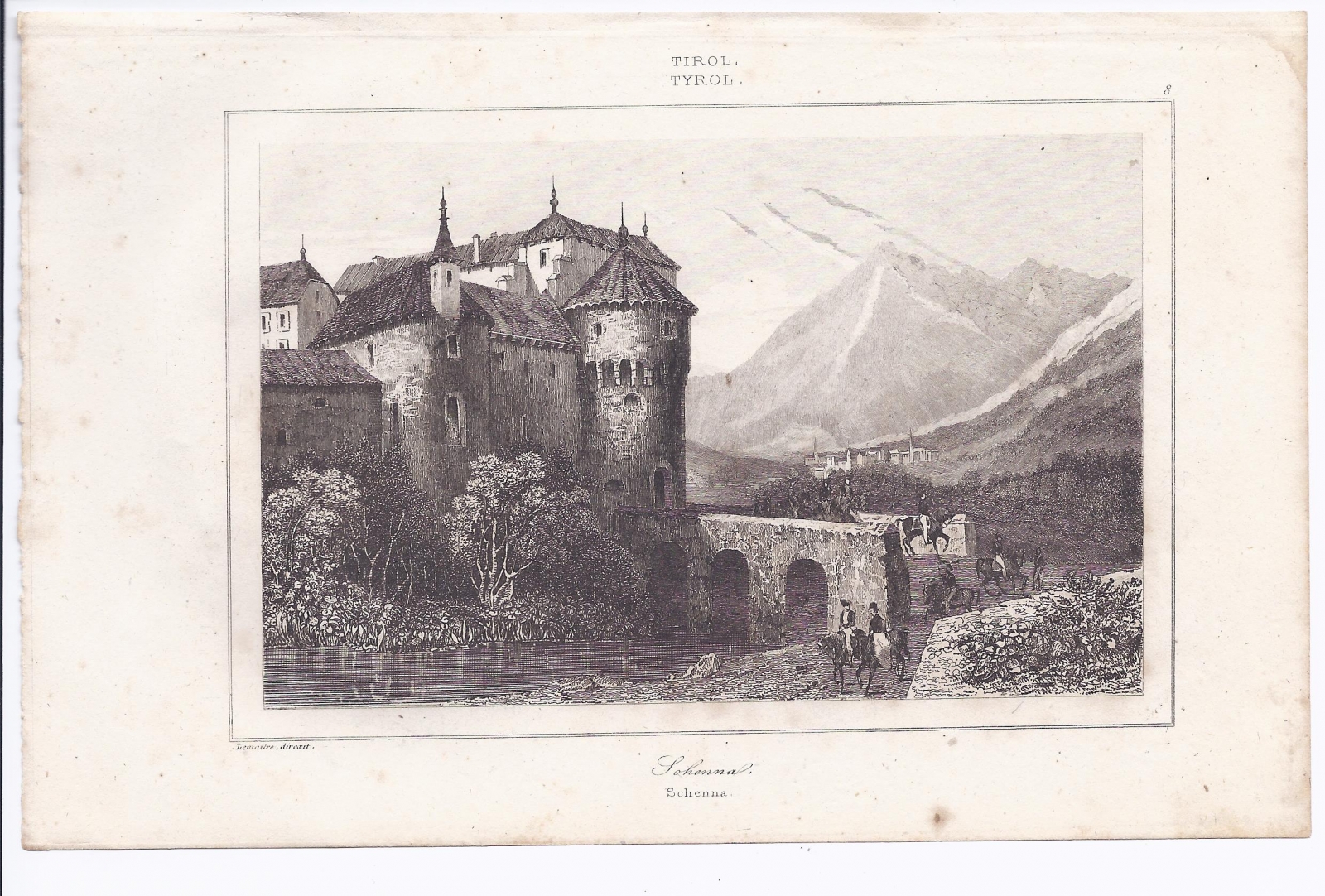 Antiques - SCHENNA, TYROL. LEMAITRE DIREXIT. RECORDED CENTURY XIX (NINETEENTH CEN