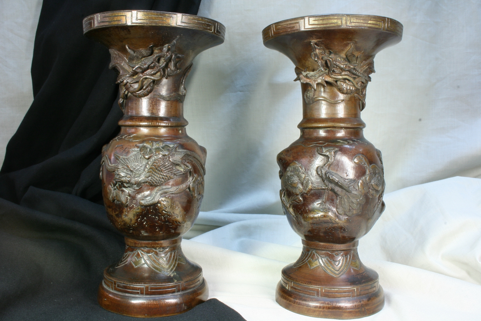 Antiguedades de pair of japanese vases eastern