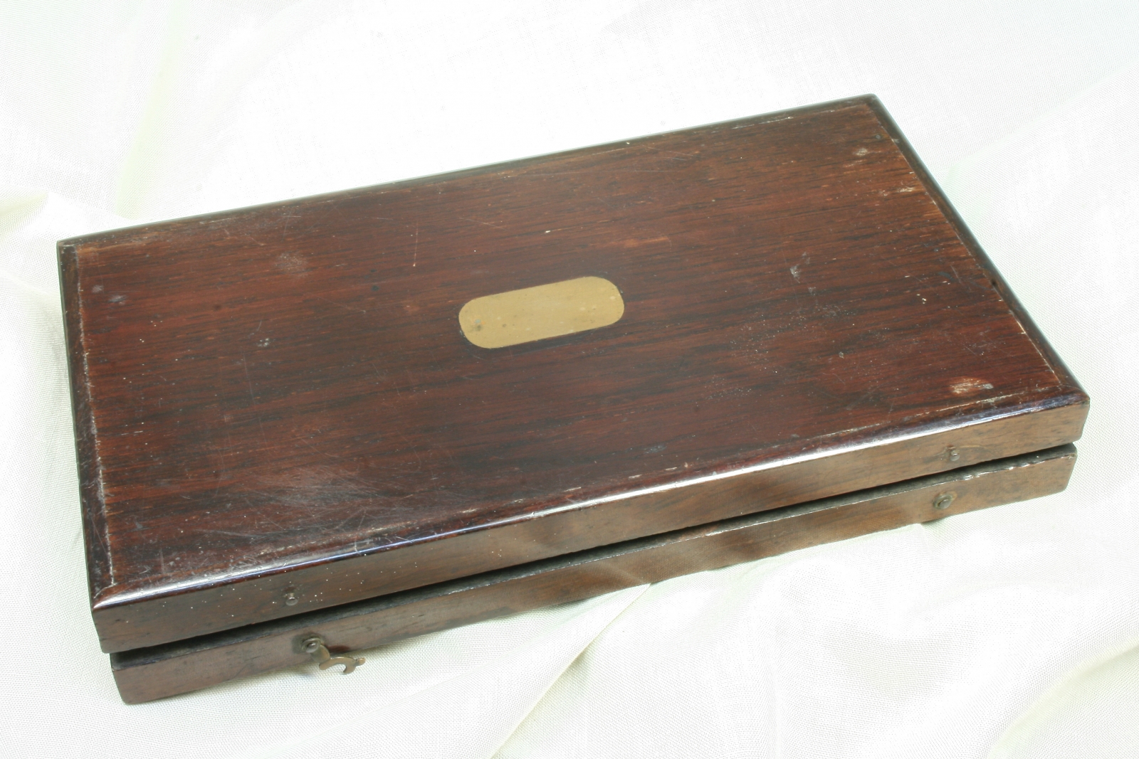 Antiguedades - CAJA VACÍA DE COMPASES. MADERA. (T)