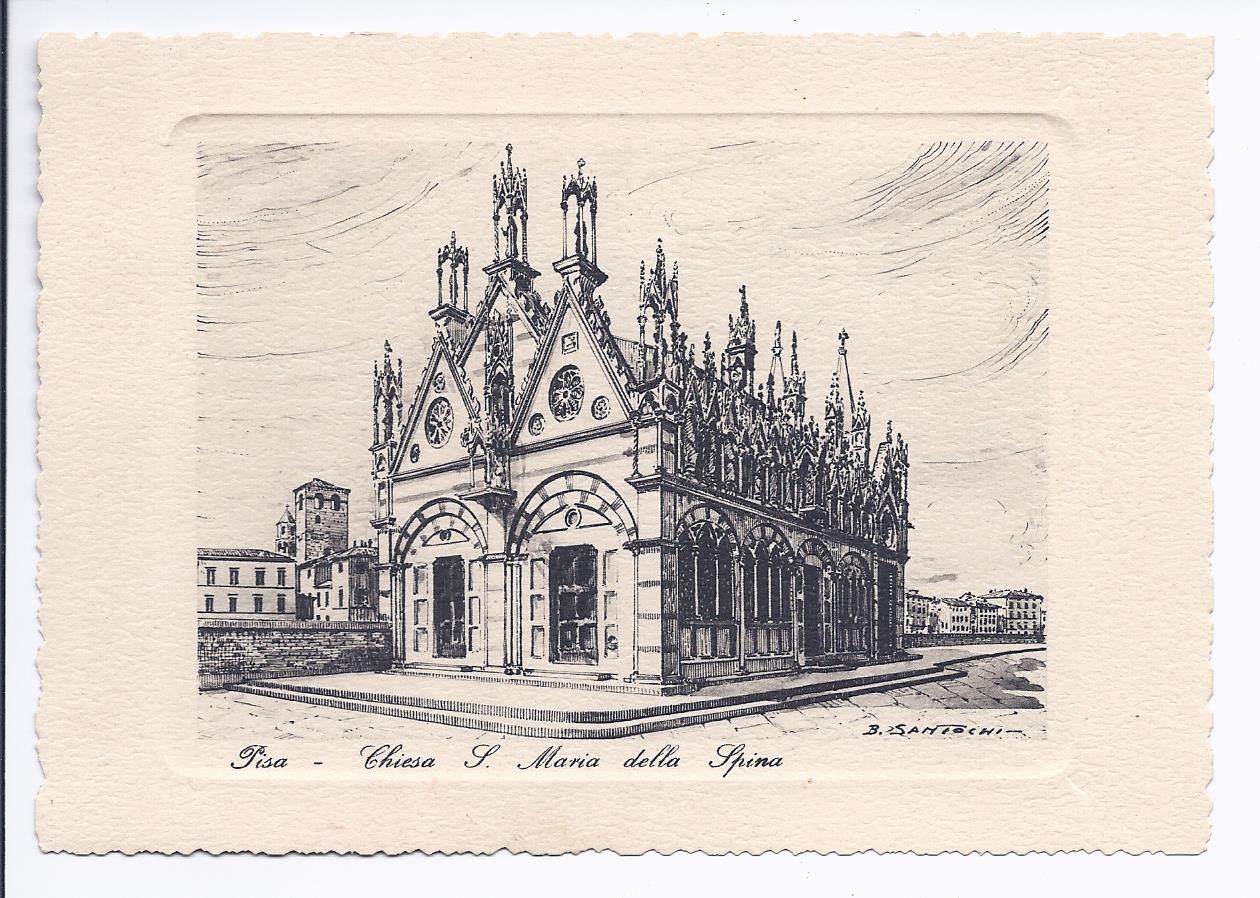 Antiques - POSTAL CHURCH DELLA SPINA. PISA. ITALY. S.XX