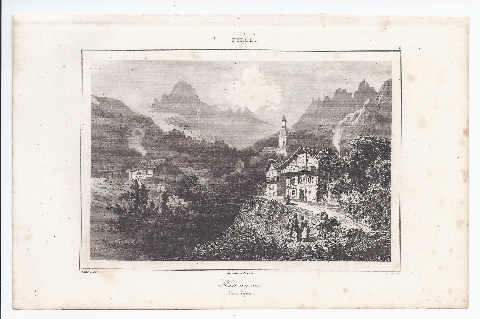 Antiques - HATTINGEN RECORDED. TYROL. AUSTRIA. S.XIX