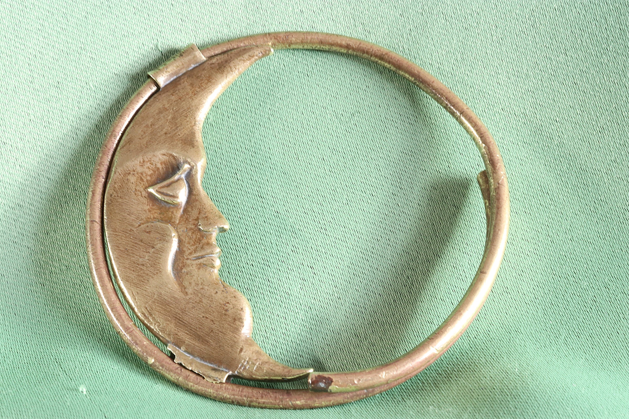 Antiques - HOOP WITH CRESCENT. MOON WITH FACE